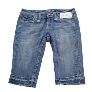Miss Me Shorts Womens 26 Blue Denim Sonoma Low Rise Casual Bermuda Bottoms